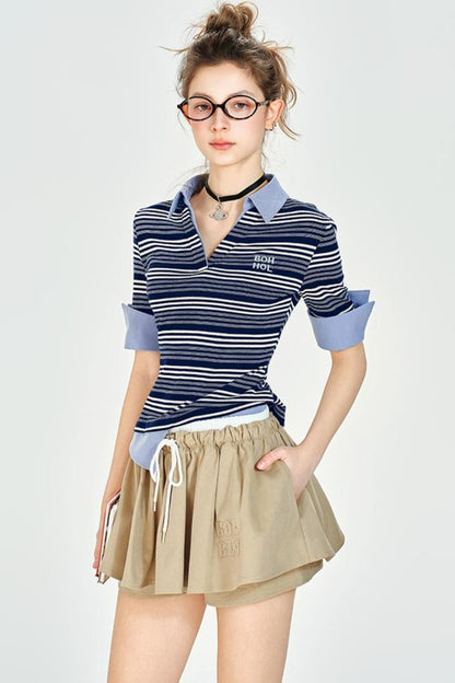 Color Clash Polo Tee