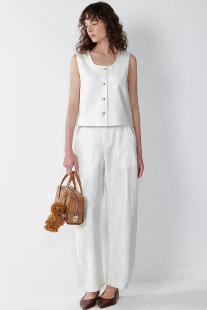 Chic Linen Suit Set-Up