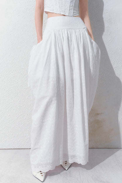 Dreamy White Lei Pod Skirt