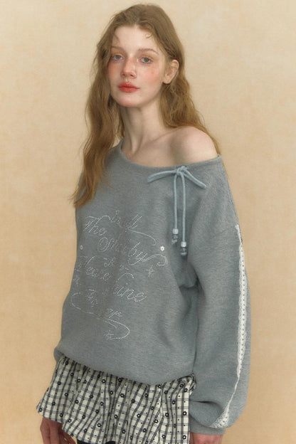 Slouchy One-Shoulder Sweater