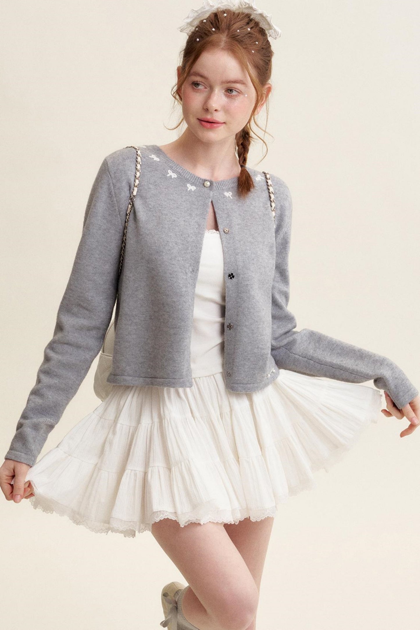 Pearl Button Knit Cardigan