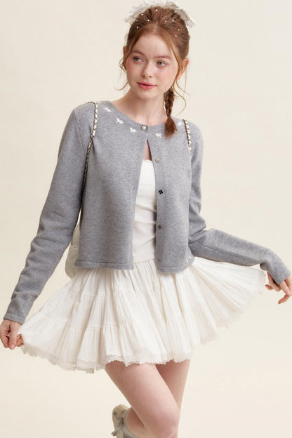 Pearl Button Knit Cardigan