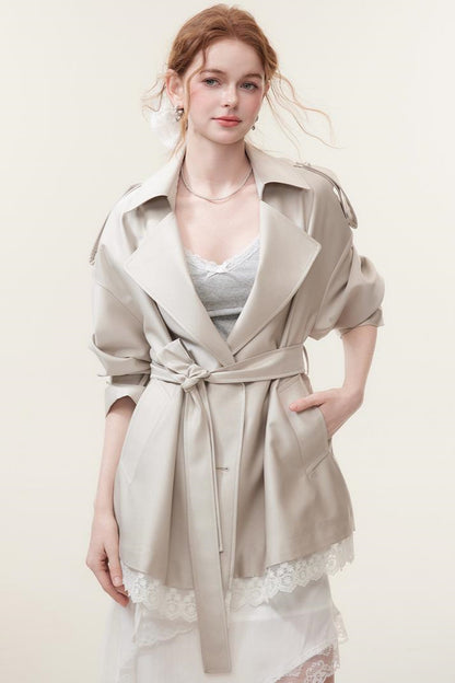 Spring Lace Trench Coat