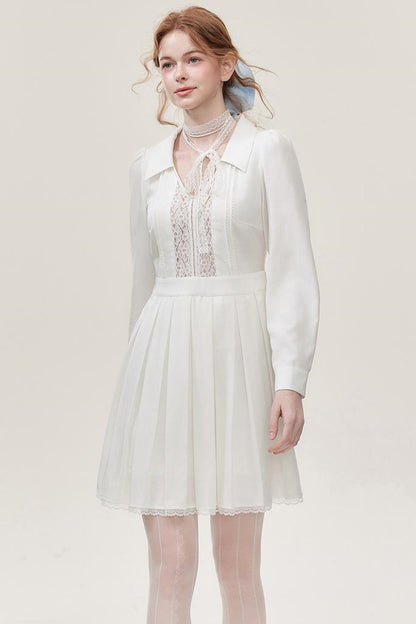 White Lace Mini Dress