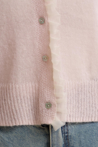 Sheer Organza Mohair Cardigan