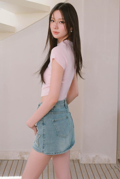 Vintage Denim Mini Skirt
