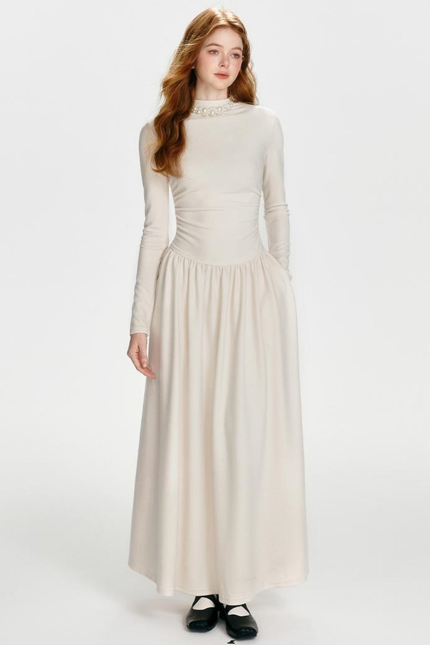 Chic Drawstring Maxi Dress Set-Up