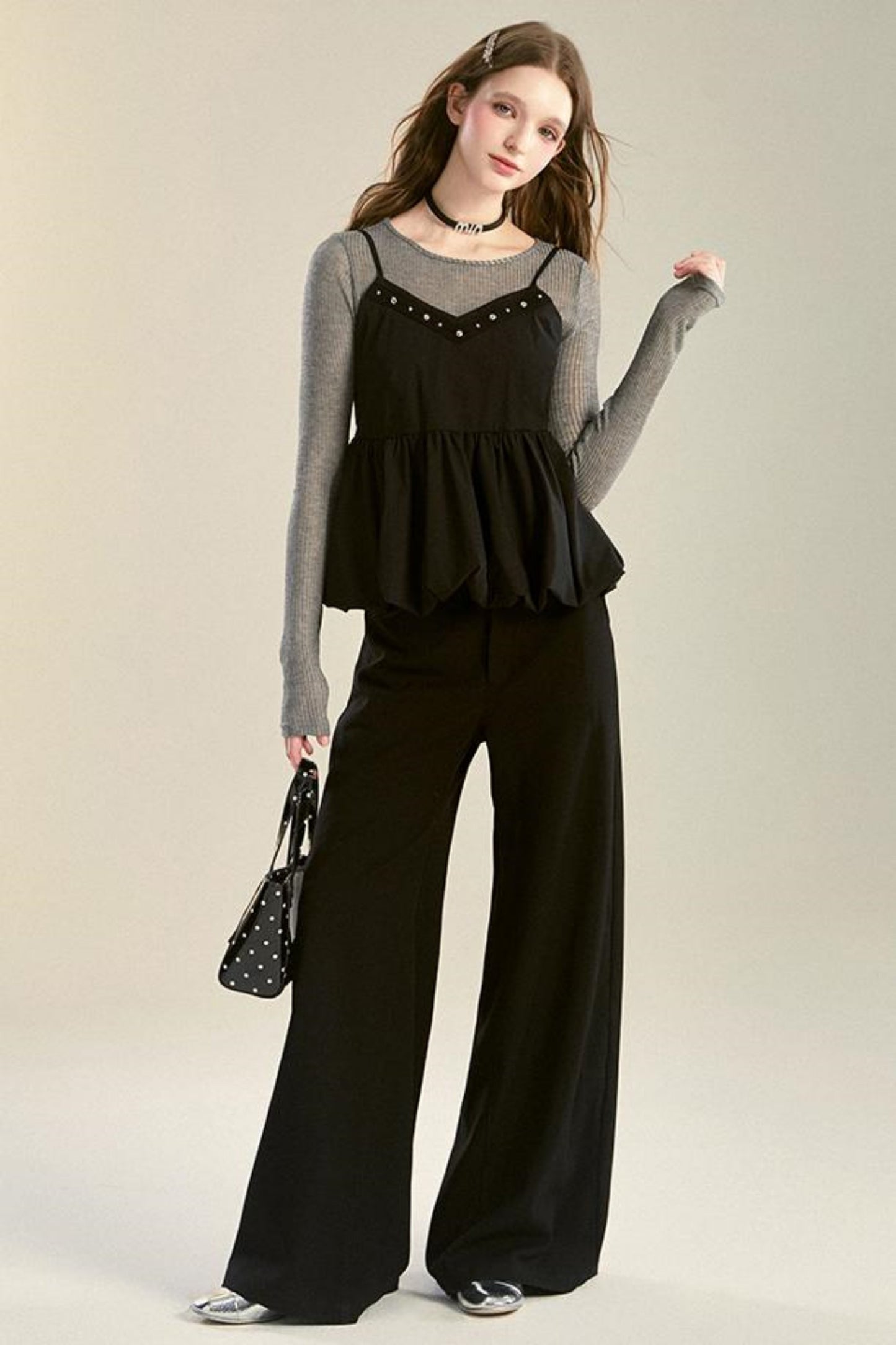 Empire Black Camisole Set-Up