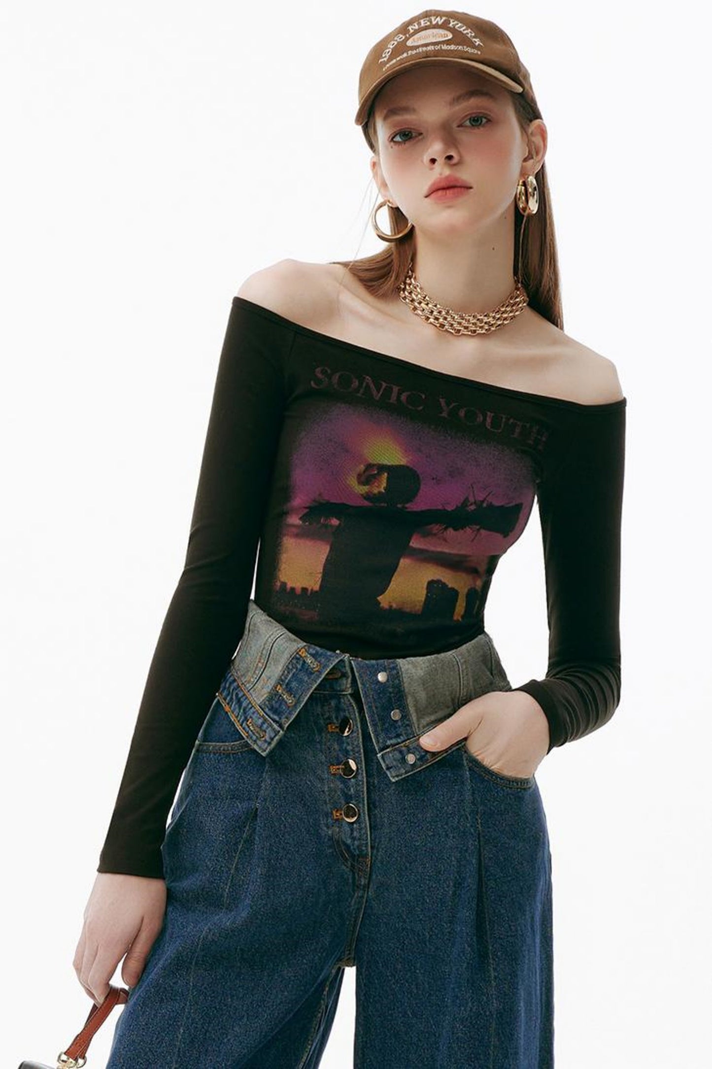 Sunset One-Shoulder Tee