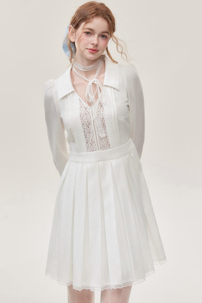 White Lace Mini Dress