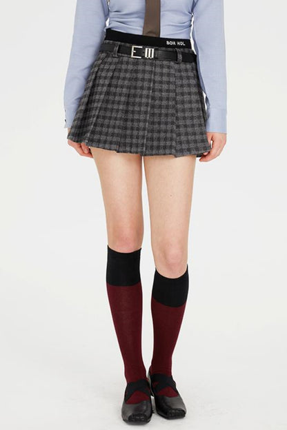 Tartan Color-Block Jacket Set-Up