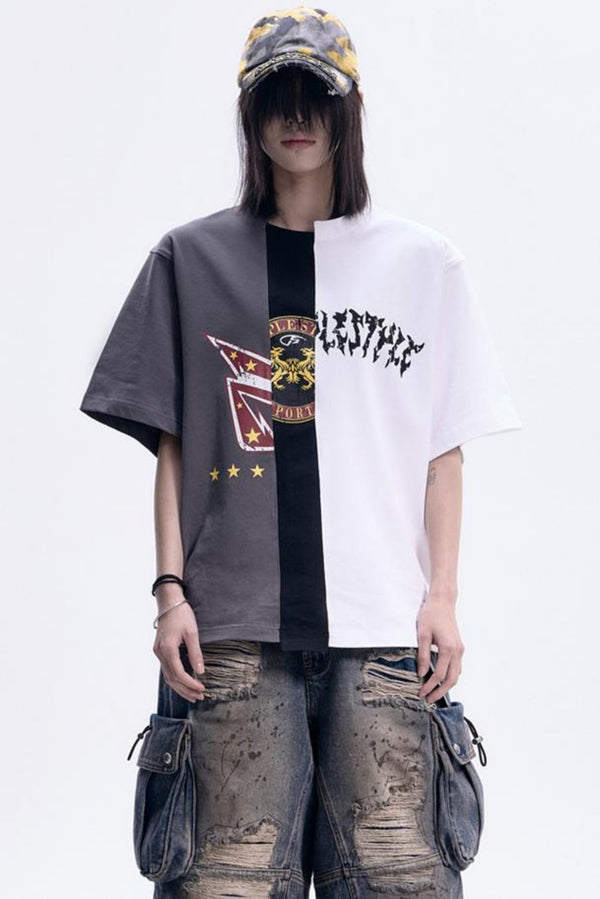 Retro Color Block T-Shirt