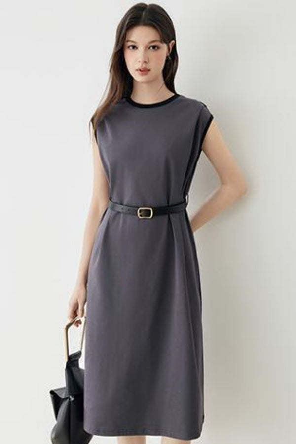 Lady Summer Round Neck Maxi Dress