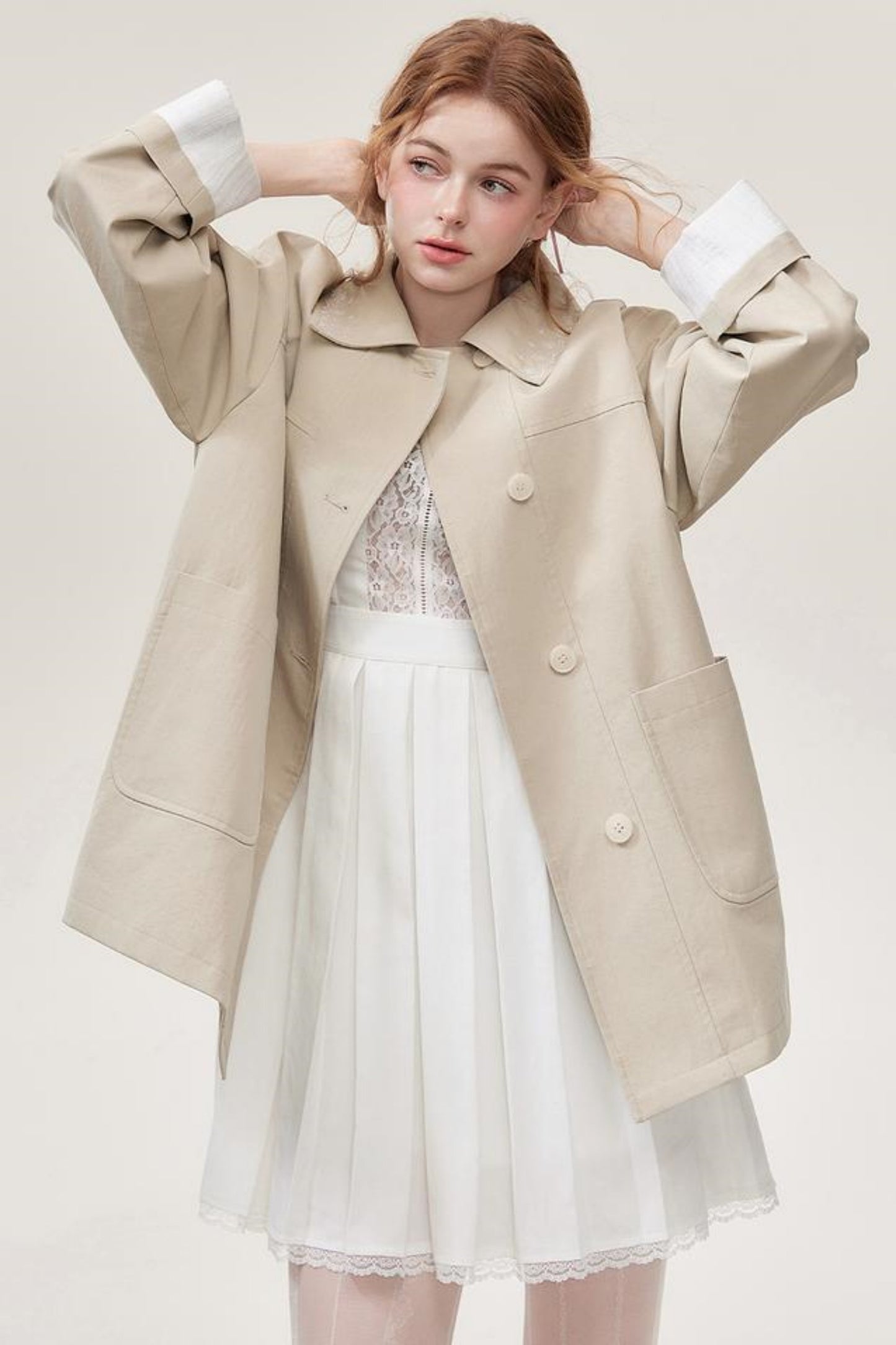 White Lace Mini Dress