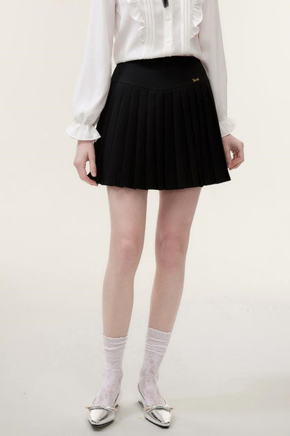 Pleated Mini Skirt