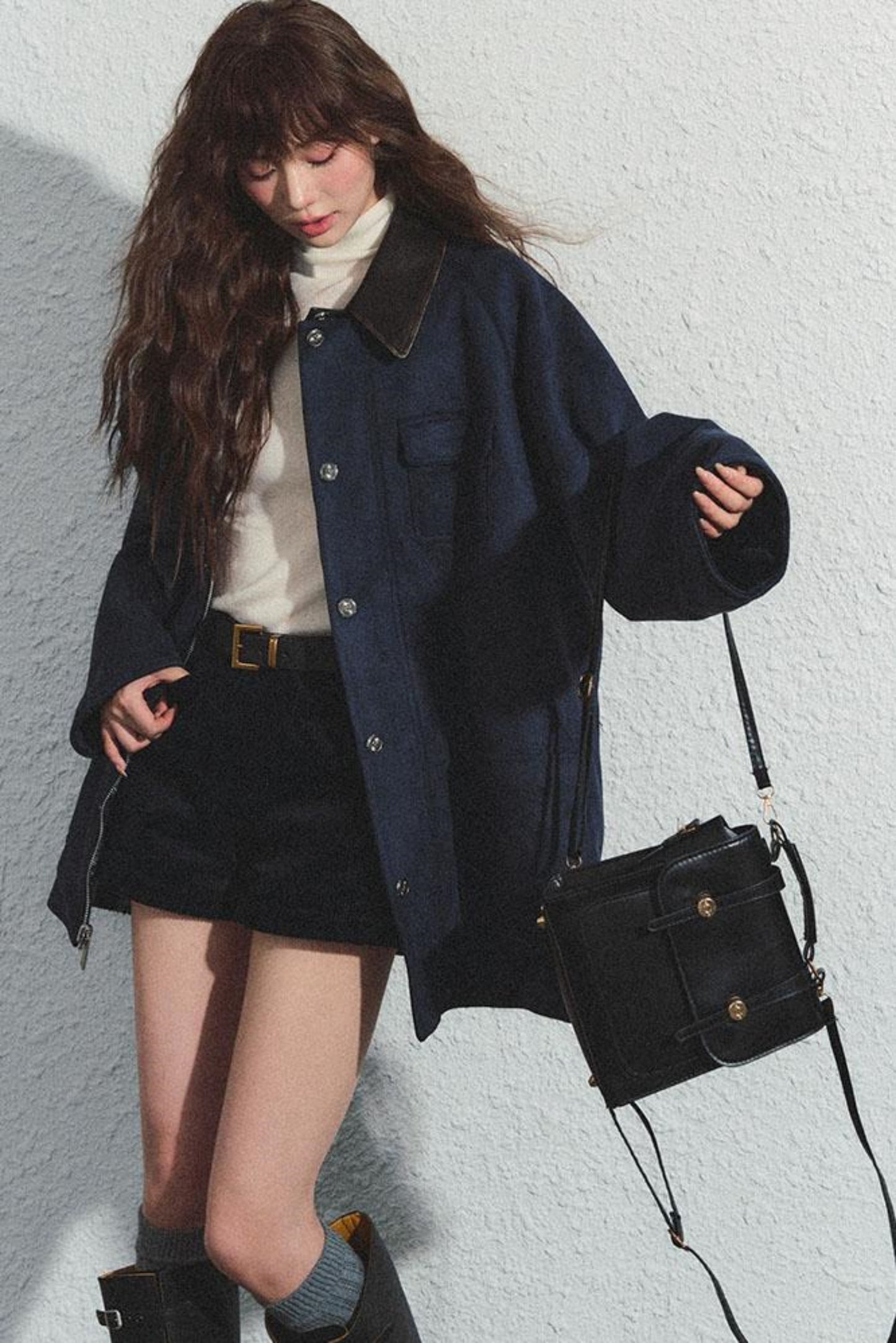 Navy Plaid Reversible Jacket