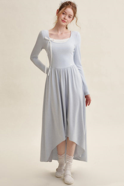 Chic Hollow Lace Flare Dress