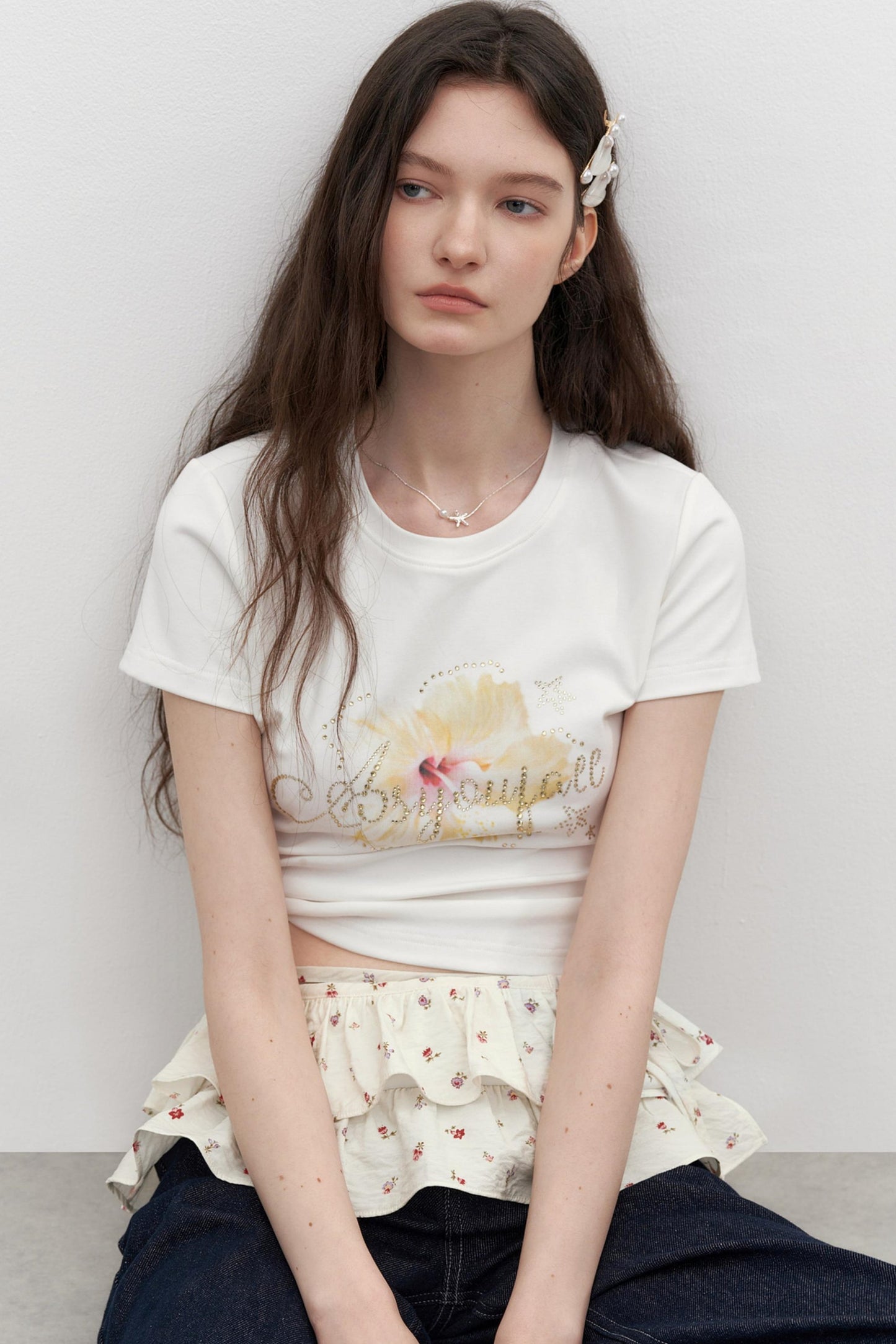 Floral Elegance Waist Skirt