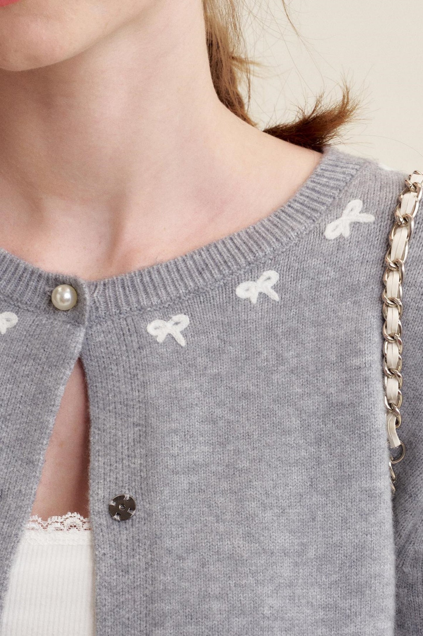 Pearl Button Knit Cardigan