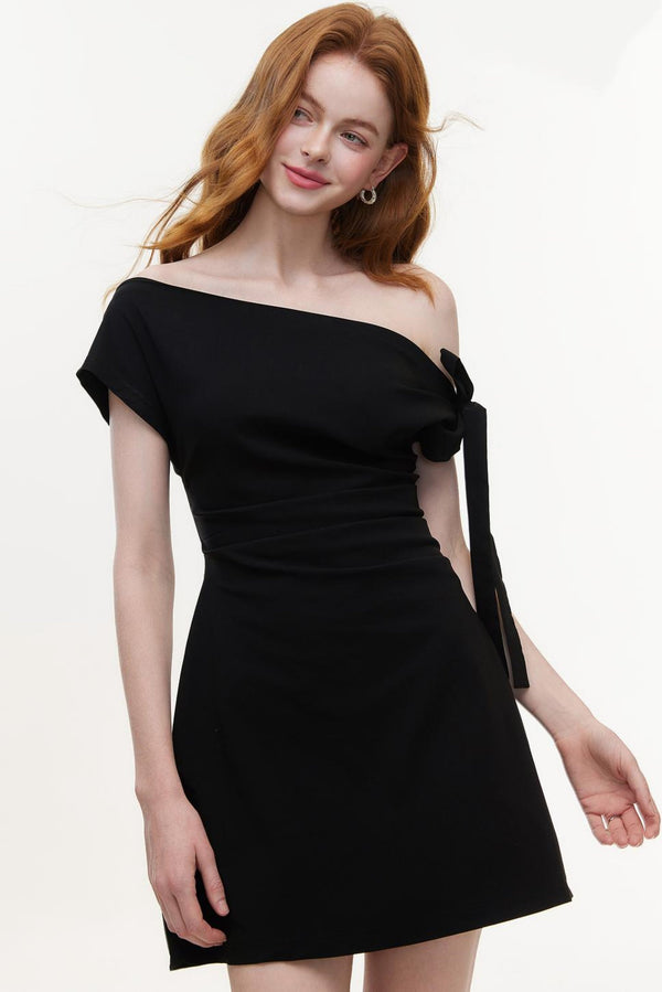 Slim Fit Black Mini Dress