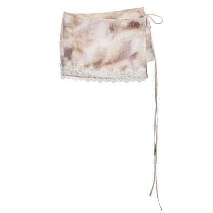 Lace Peplum Mini Skirt