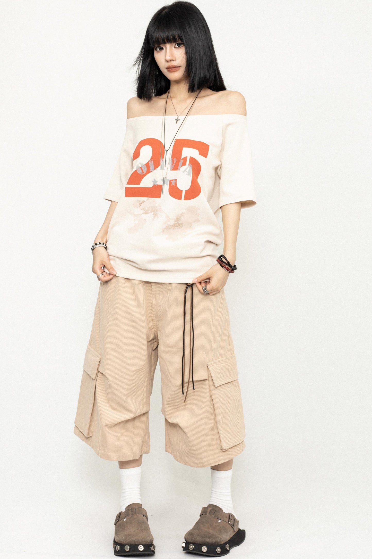 One-Shoulder Slouchy Tee