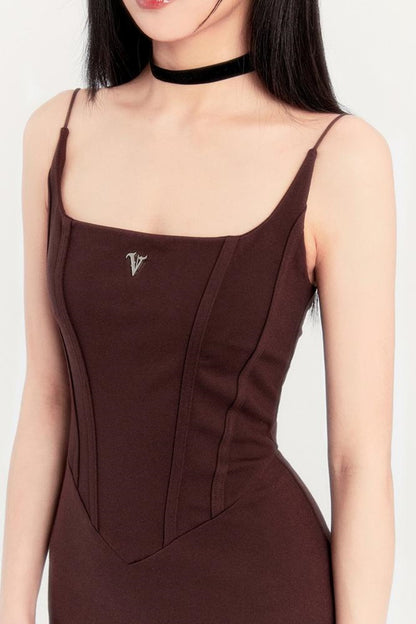 Romantic Long Strap Mermaid Dress