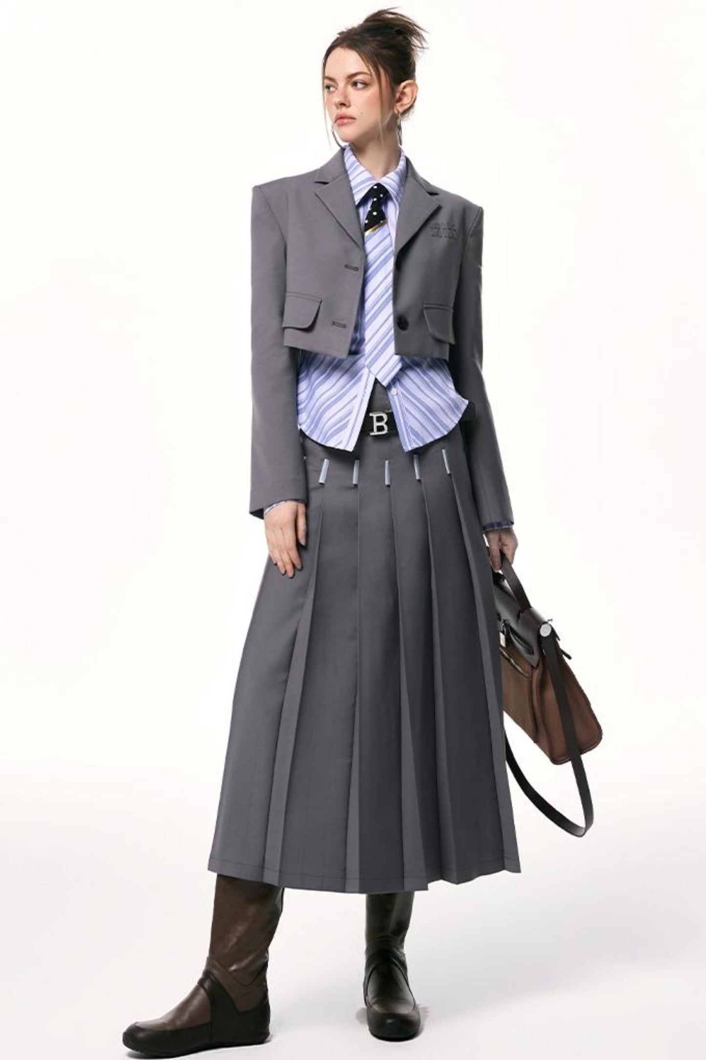 Chic Short Gray Jacket