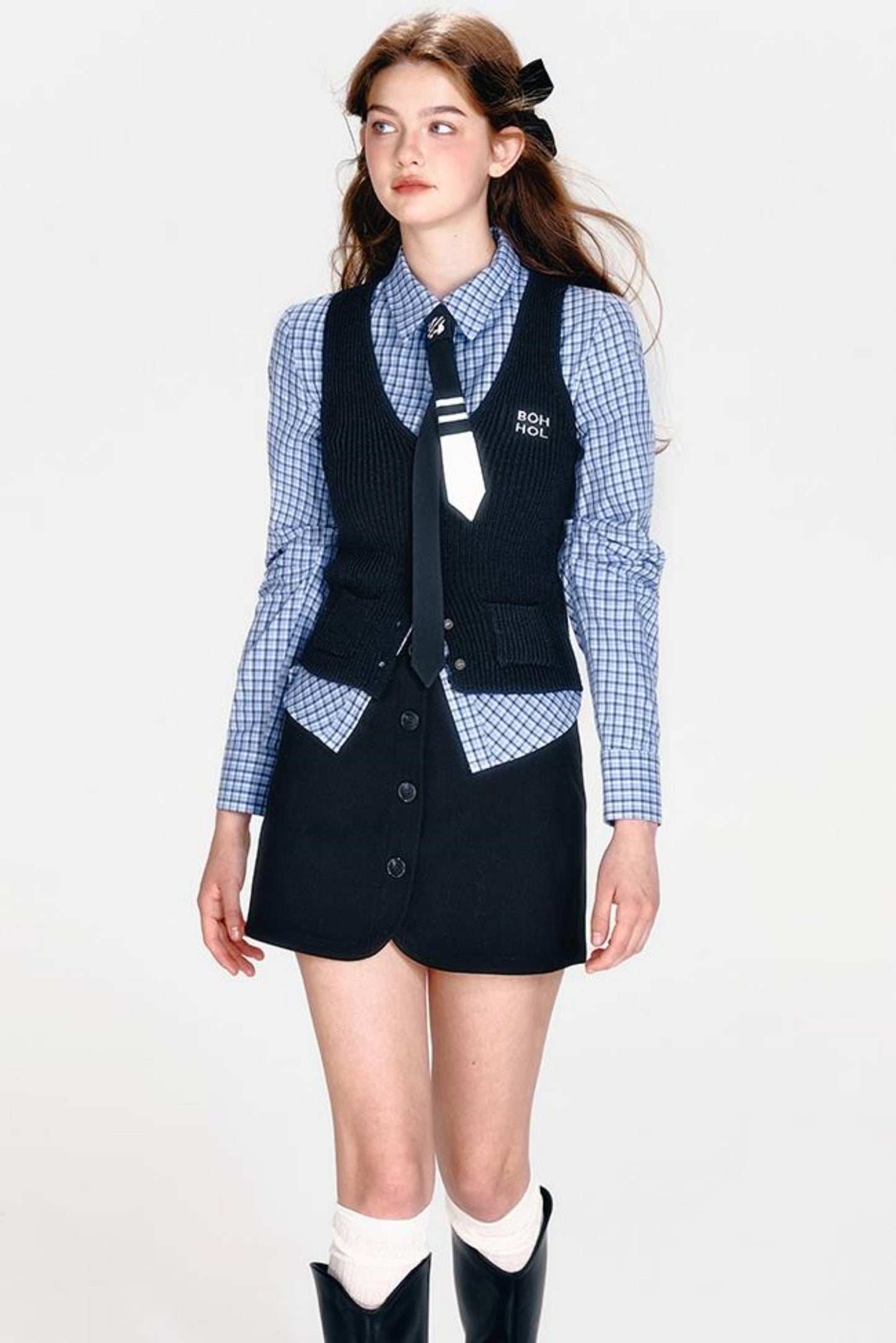 Vintage Plaid Skirt Set-Up