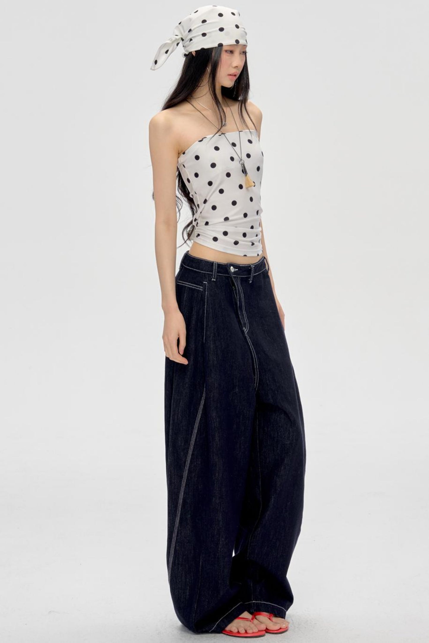 Polka Dot Bandeau Hoodie