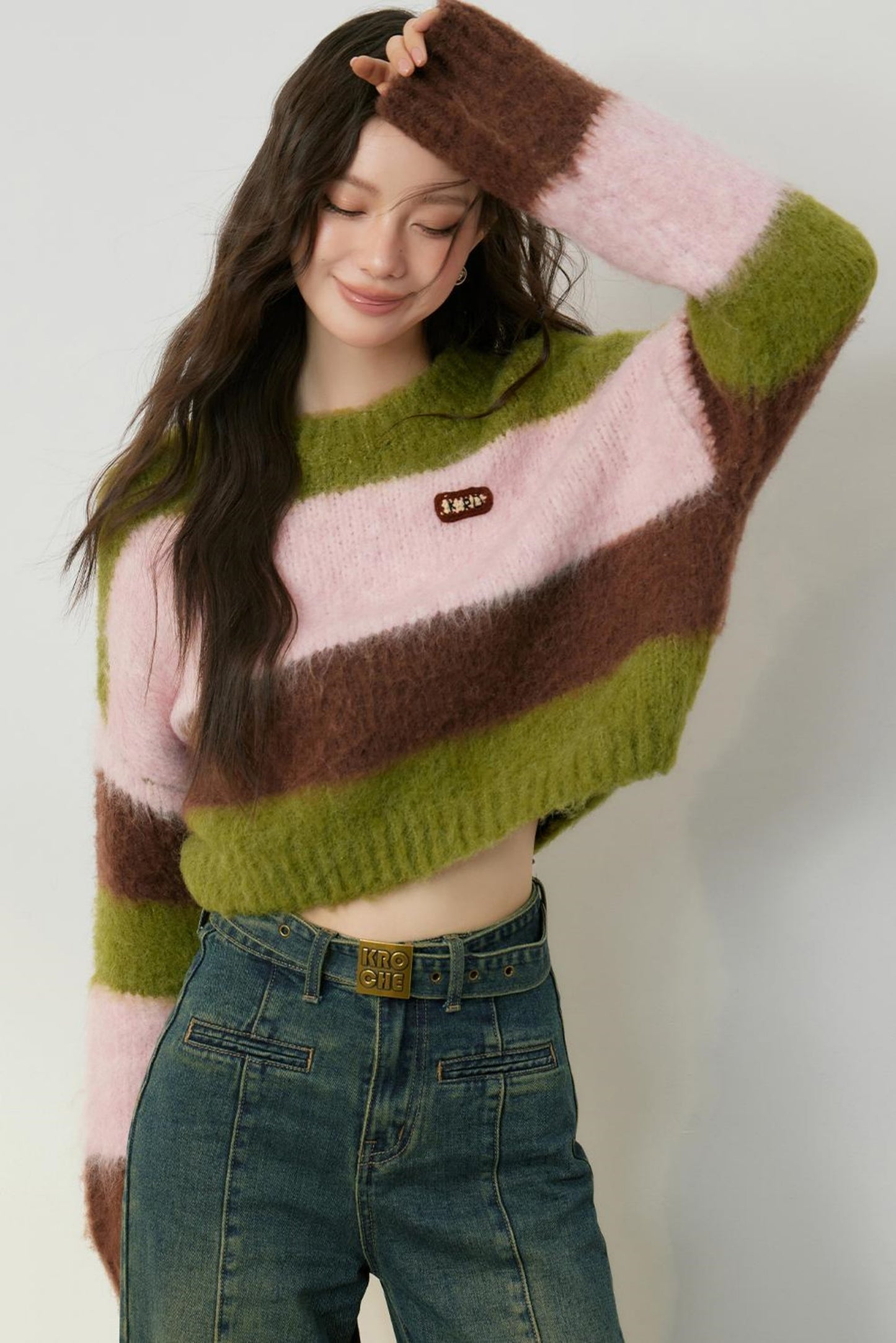 Cozy Color Block Knit Sweater