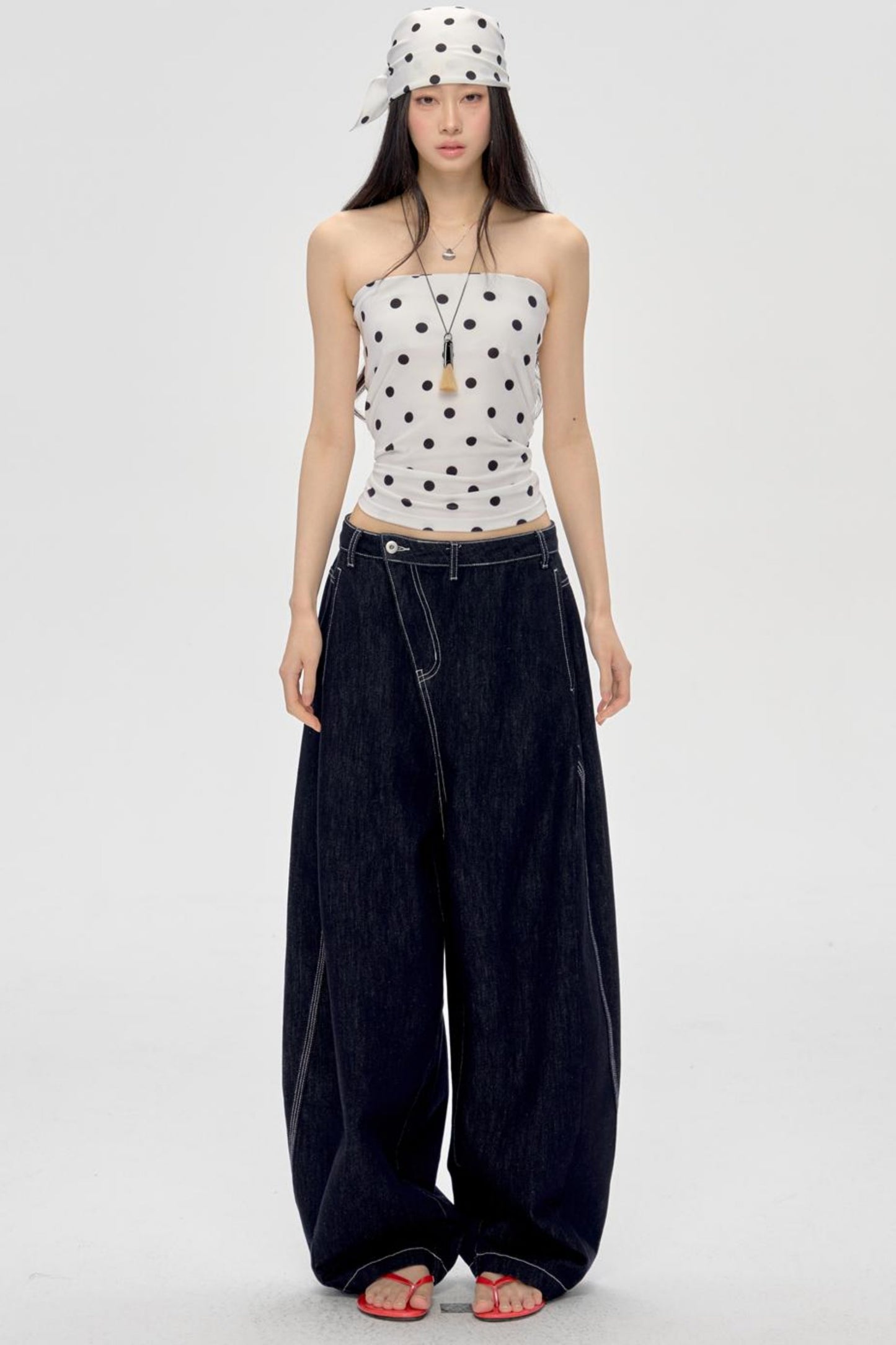 Polka Dot Bandeau Hoodie