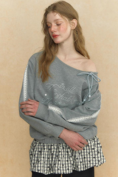 Slouchy One-Shoulder Sweater