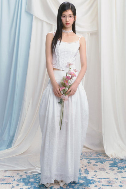 Dreamy White Lei Pod Skirt
