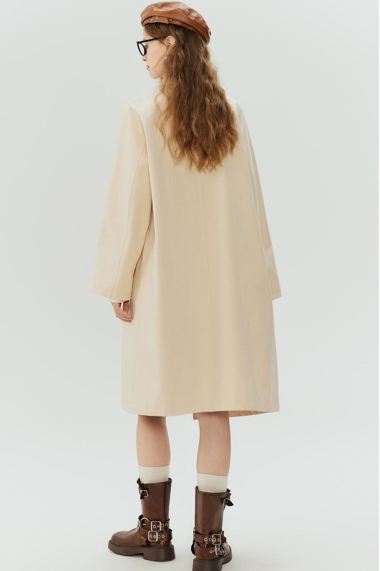 Petite Floral A-Line Trench Coat