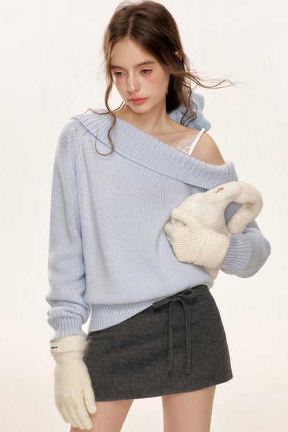 Wool Blend Tweed Mini Skirt