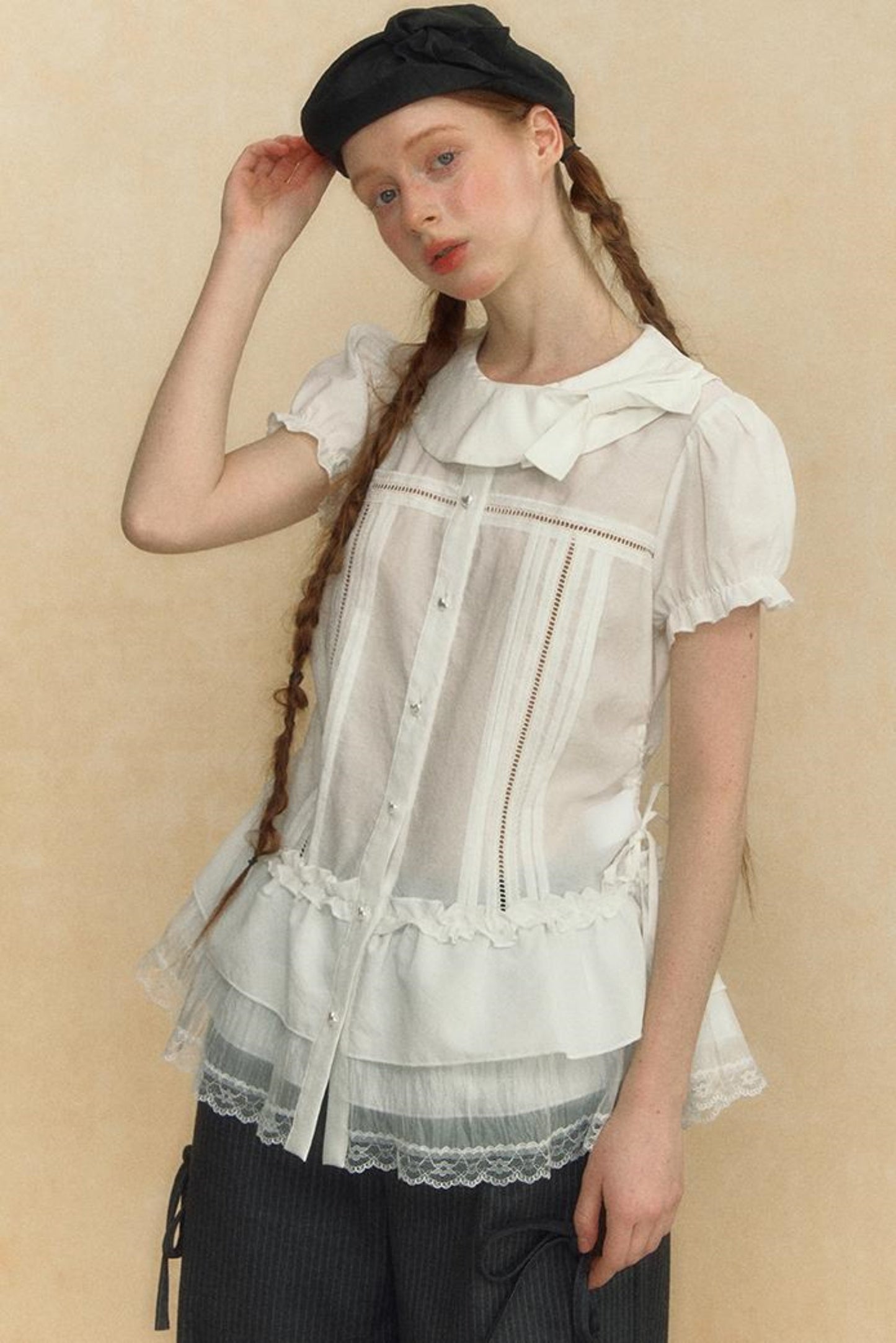 Puff Sleeve Vintage Blouse