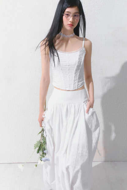 Dreamy White Lei Pod Skirt