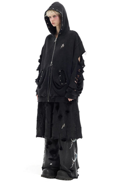 Studded Hole Hoodie