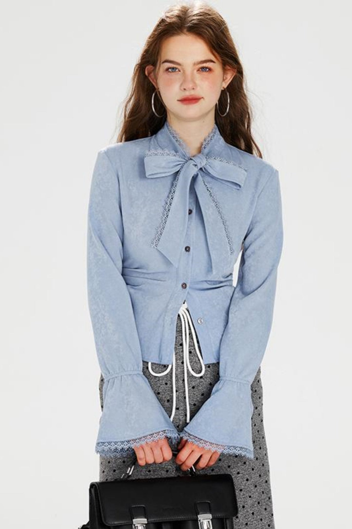 Pocket Accent Tweed Skirt Set-Up