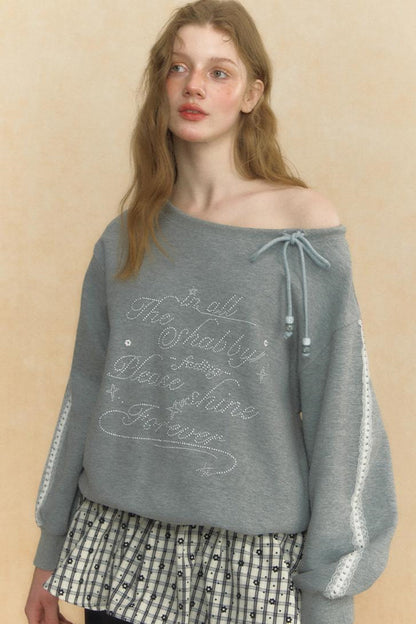 Slouchy One-Shoulder Sweater