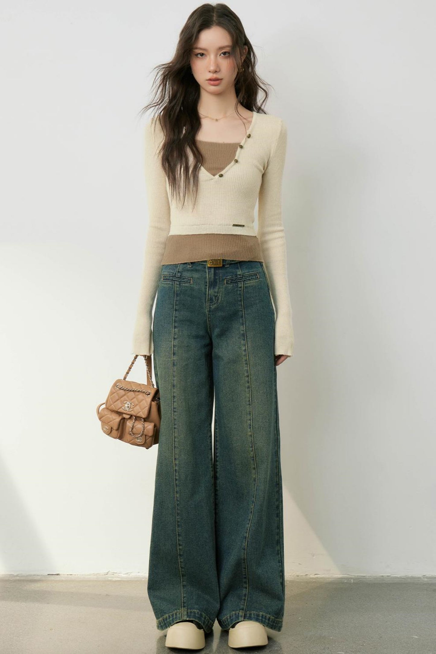 Color-block Knit Top