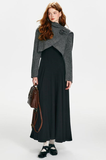 Luxe Gold Shawl Dress Set-Up