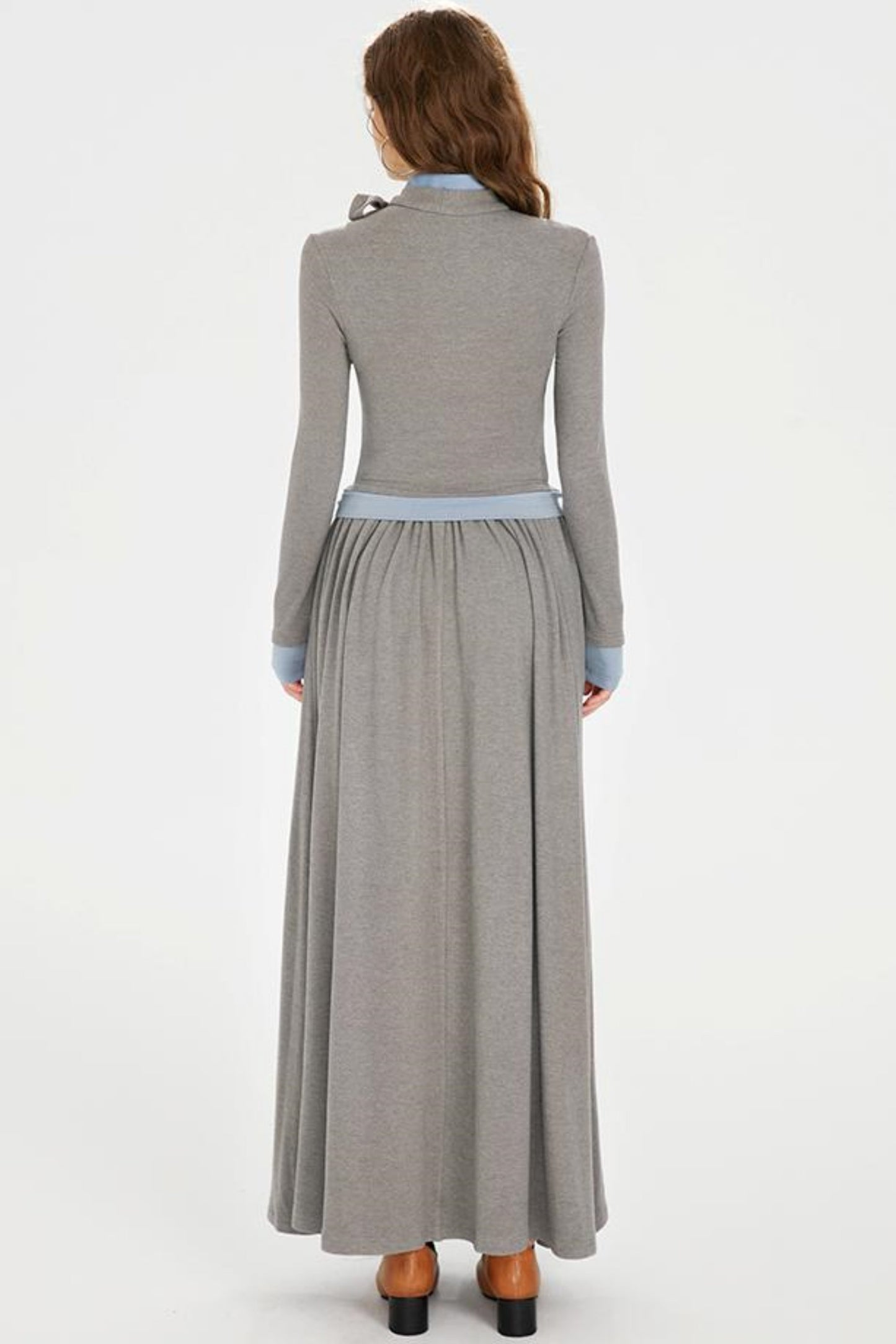 Color Clash Drawstring Dress