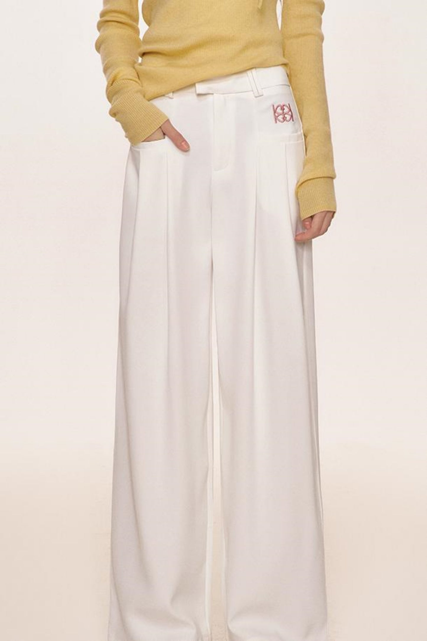 High-Waisted Wide-Leg Trousers