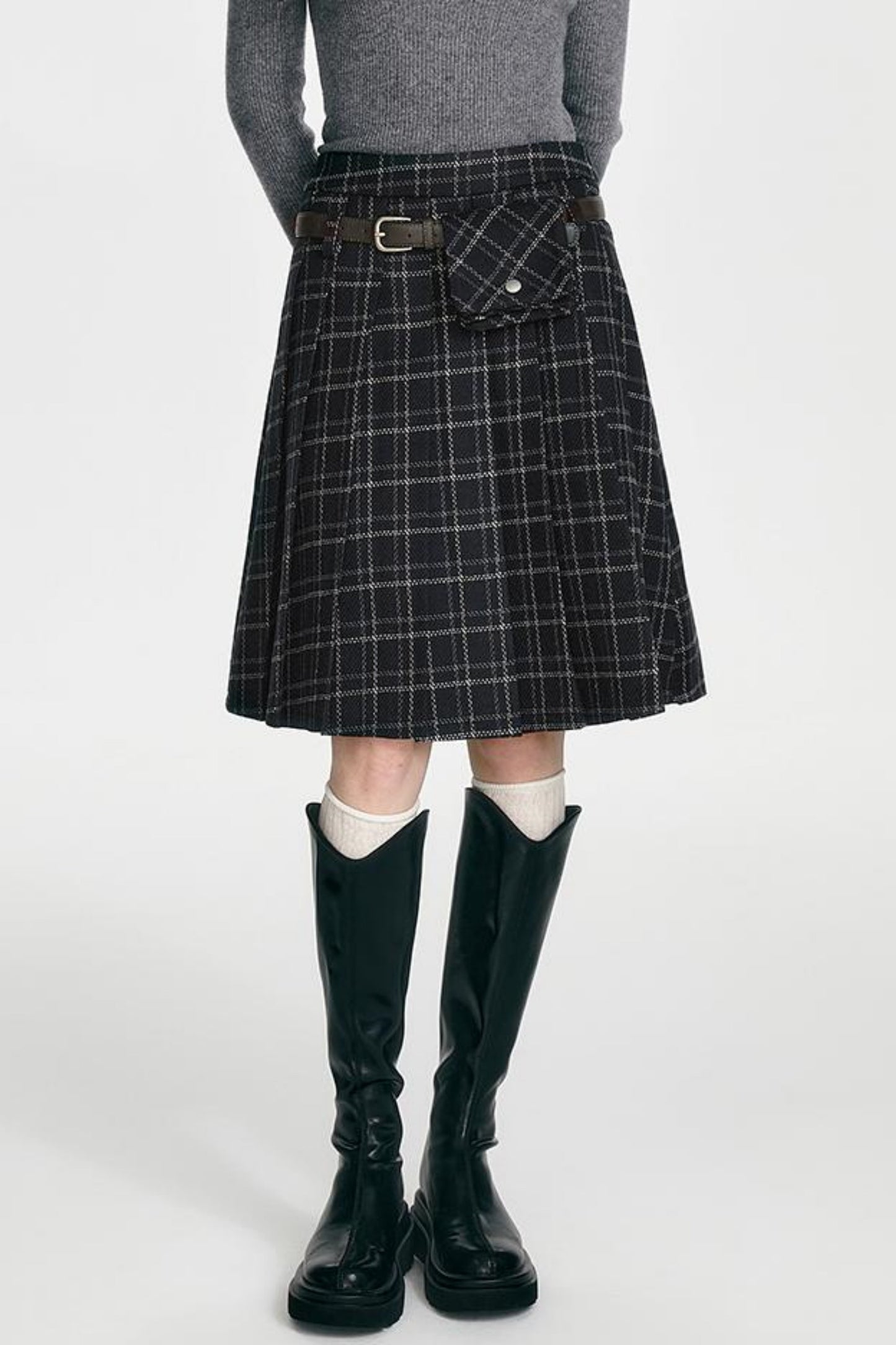 Versatile Plaid Skirt