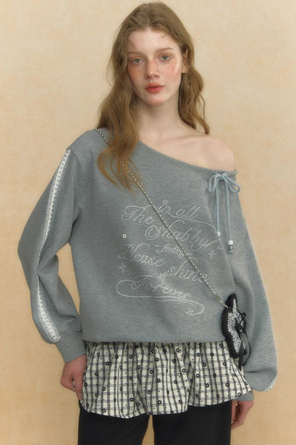 Slouchy One-Shoulder Sweater