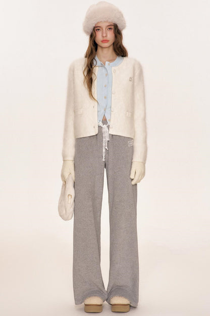 Rabbit Wool Blend Cardigan