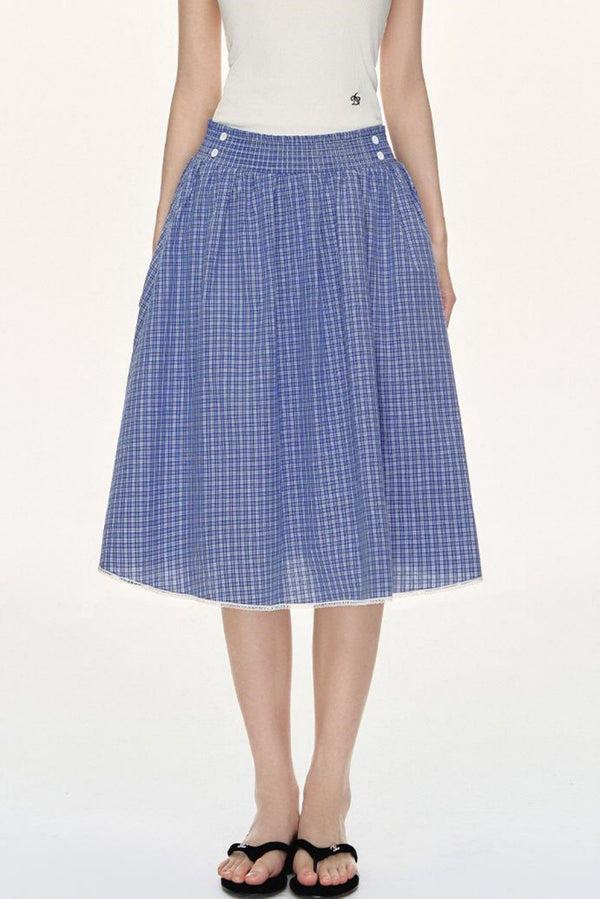 Blue A-line Skirt