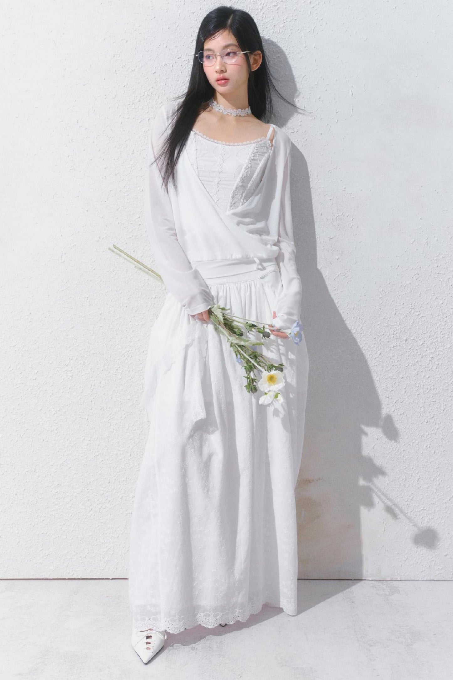 Dreamy White Lei Pod Skirt